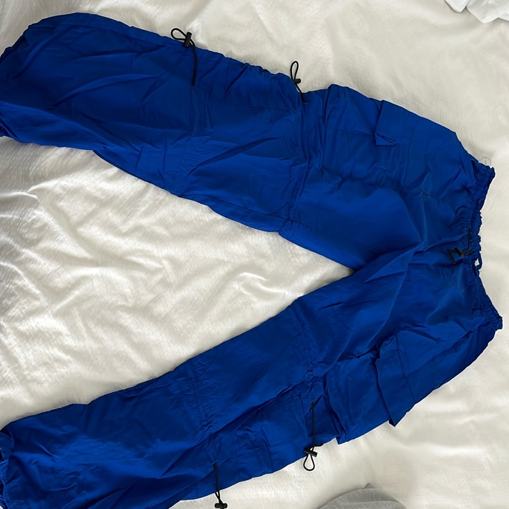 Blue garage cargo pants